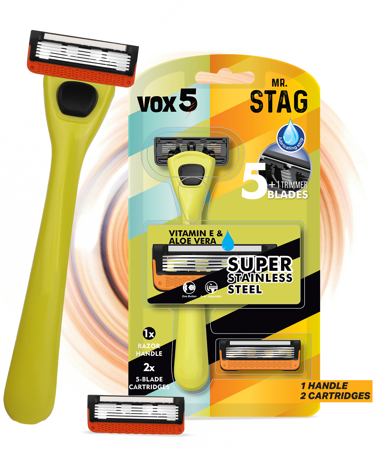 Mr. Stag Vox5 Ultra 5 Shaving Razor for Men (Pack of 3)